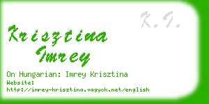 krisztina imrey business card